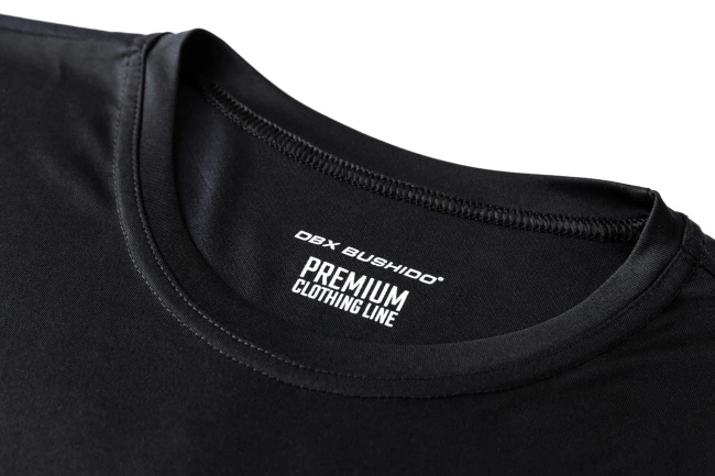 Premium black training t-shirt with white DBX Bushido logo