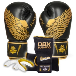 Boxing set: 407 boxing gloves + wraps + mouthguard