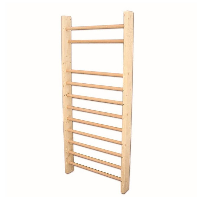 Wooden gymnastic and rehabilitation ladder 195×80 cm with 11 rungs fittings