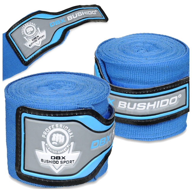 ELASTIC BOXING BANDAGES, 4M BLUE WRAPS