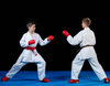 WKF karate gloves - red L wristbands