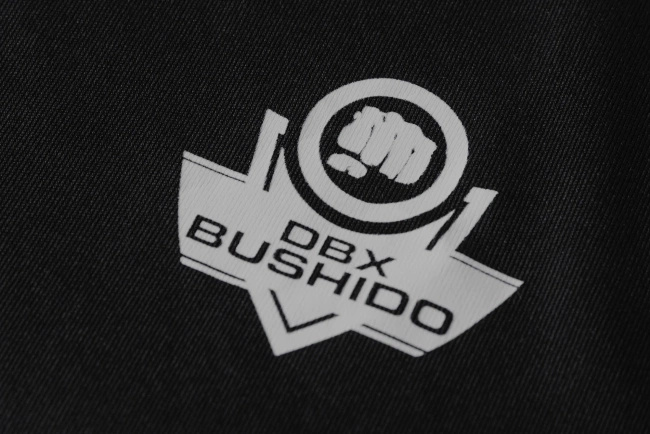 Premium black training t-shirt with grey DBX Bushido logo