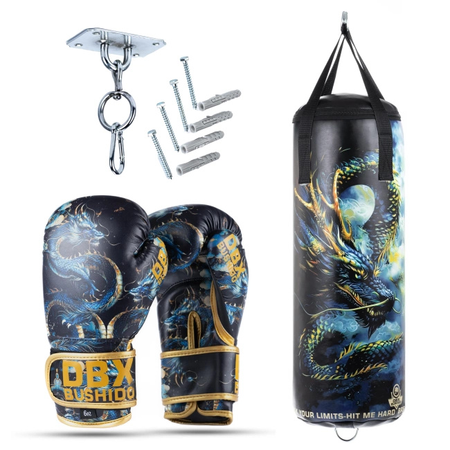 Kids Set Dragon EMPTY Punching Bag + Gloves – 75 cm