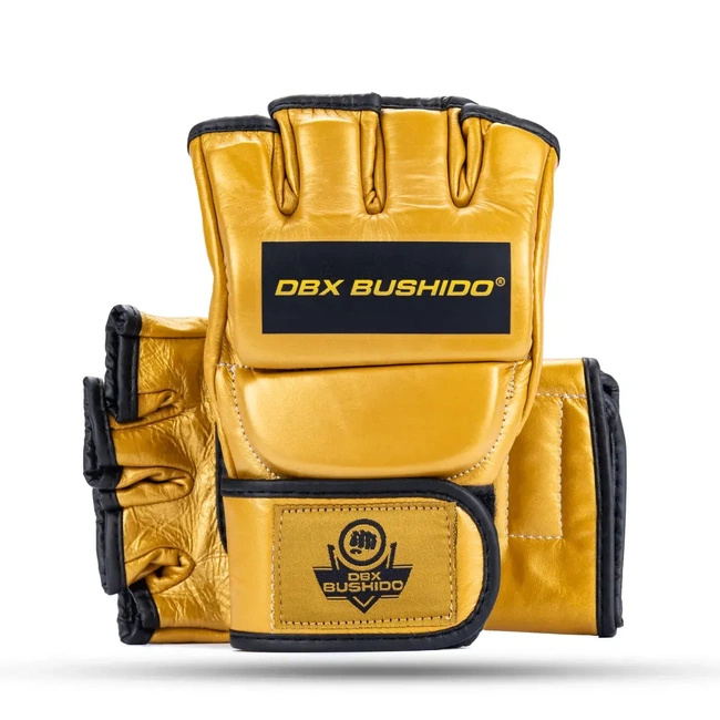 Leather MMA gloves DBX BUSHIDO E1v3 GOLD XL