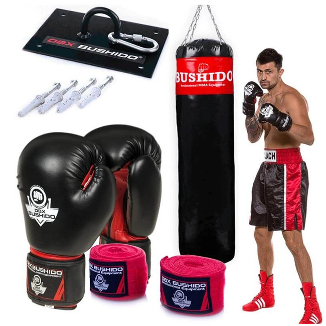 150 cm / 50 kg - Complete boxing set | GYM Pro Heavy - bag, boxing gloves, fastening, wraps