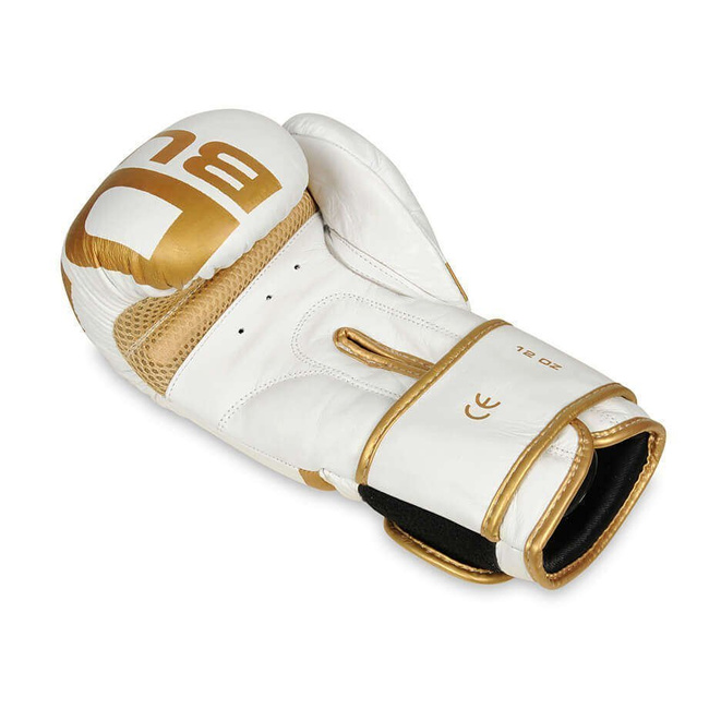 BOXING GLOVES, BUSHIDO, WHITE AND GOLD LEATHER - 10oz DBX-B-2 v1