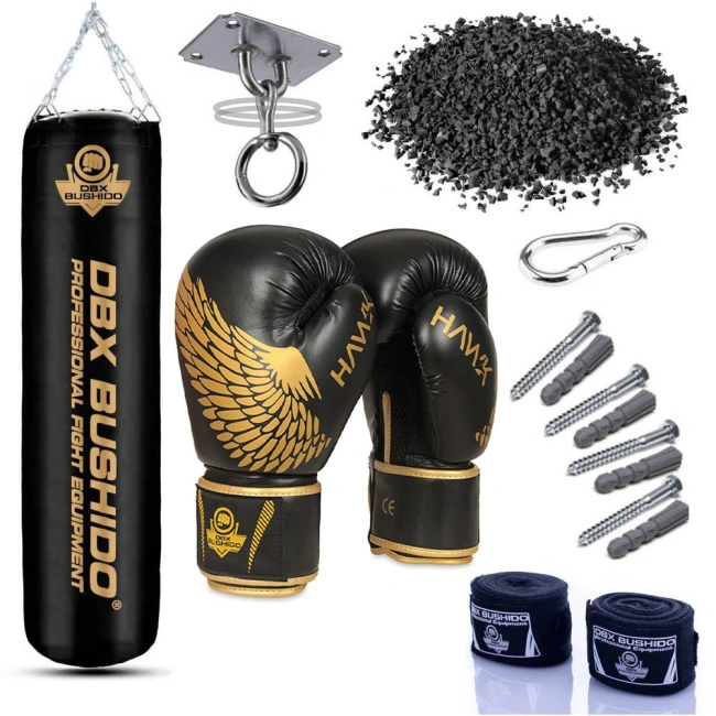 Boxing Set – 140 cm Punching Bag 60 kg + Boxing Gloves | DBX Bushido