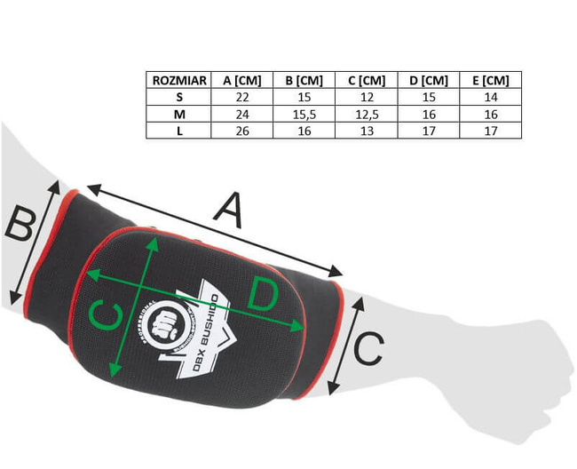 Elbow protectors - elastic elbow cuffs ARP-2106 L