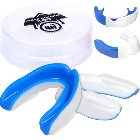 Gel mouthguard - mouthguard + box - white and blue | GelTech