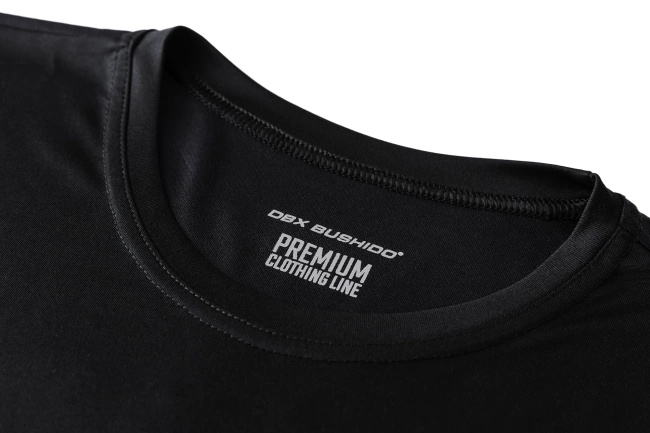 Premium black training t-shirt with grey DBX Bushido logo