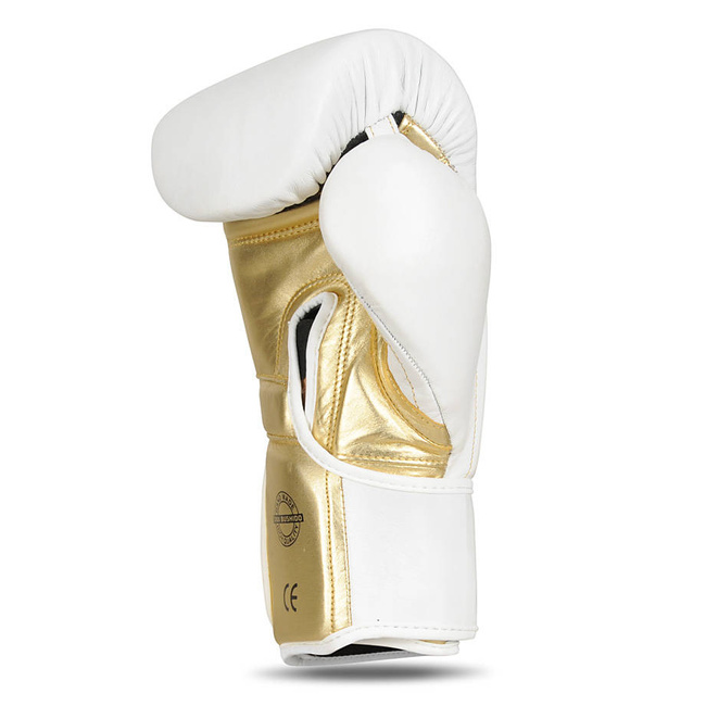 PREMIUM boxing gloves made of natural leather "HAMMER - WHITE 8 oz