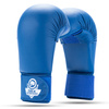 WKF karate gloves - blue XL wristbands