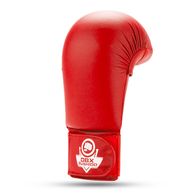 WKF karate gloves - red L wristbands