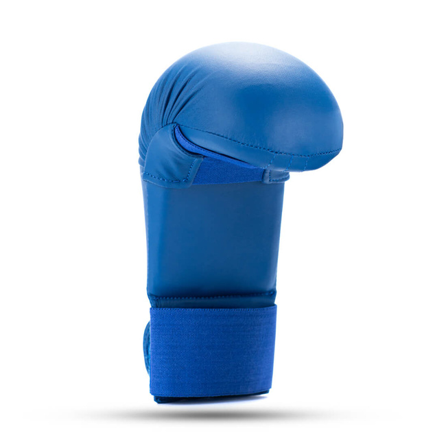 WKF karate gloves - blue L wristbands