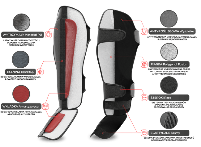 Shin guards - shin guards "Black Master" - L