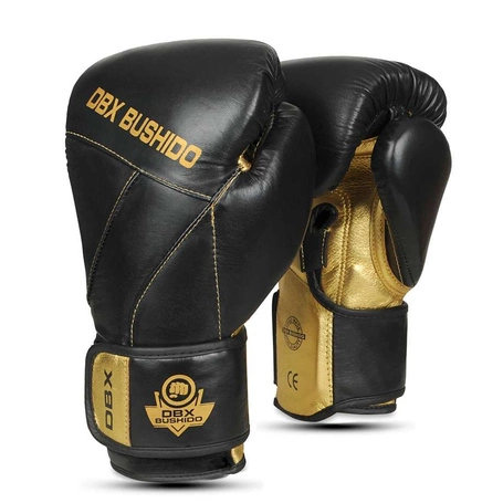 Natural leather boxing gloves "HAMMER - GOLD" 16 oz