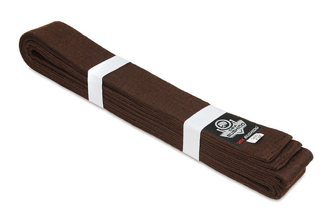 Karate kimono belt - brown, 300 cm