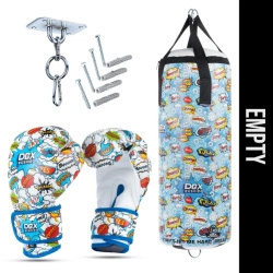 Cartoon Blue Kids Set – EMPTY Punching Bag + Gloves – 65 cm