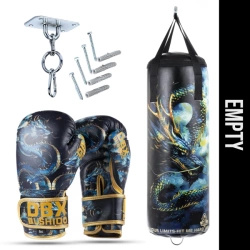 Kids Set Dragon EMPTY Punching Bag + Gloves – 65 cm