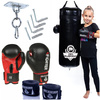 80 cm / 15 kg - Punching bag + Boxing gloves + Wraps + Fastening - Boxing set