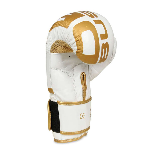 BOXING GLOVES, BUSHIDO, WHITE AND GOLD LEATHER - 10oz DBX-B-2 v1