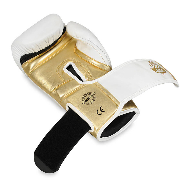 PREMIUM boxing gloves made of natural leather "HAMMER - WHITE 8 oz
