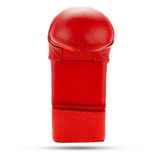 WKF karate gloves - red L wristbands