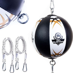 69 cm - BUSHIDO BOXING REFLEX BALL, BLACK AND WHITE LEATHER