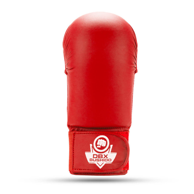 WKF karate gloves - red L wristbands